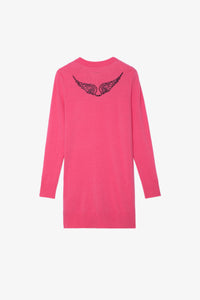 Robe Harlow en laine - Rose