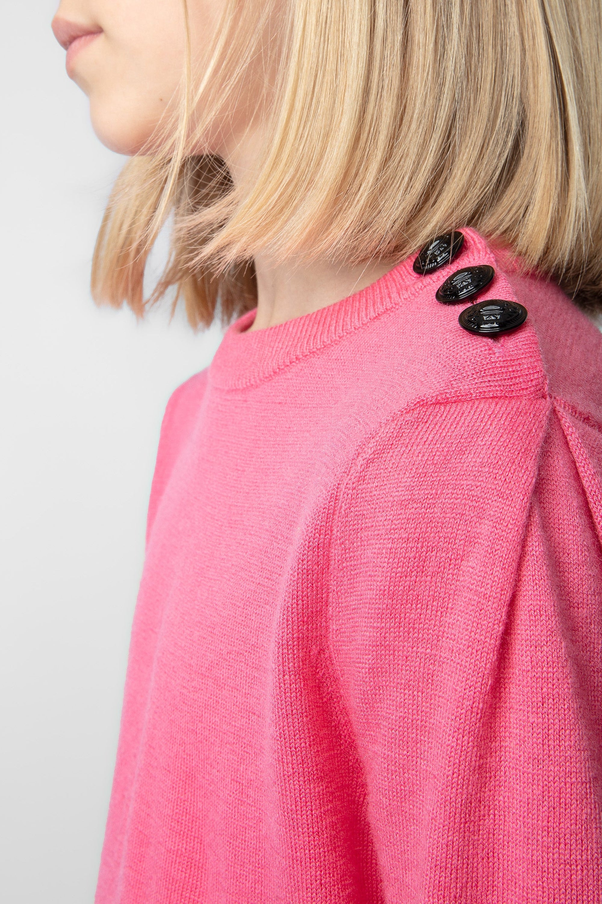 Robe Harlow en laine - Rose