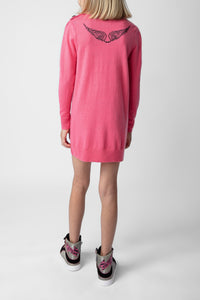 Robe Harlow en laine - Rose