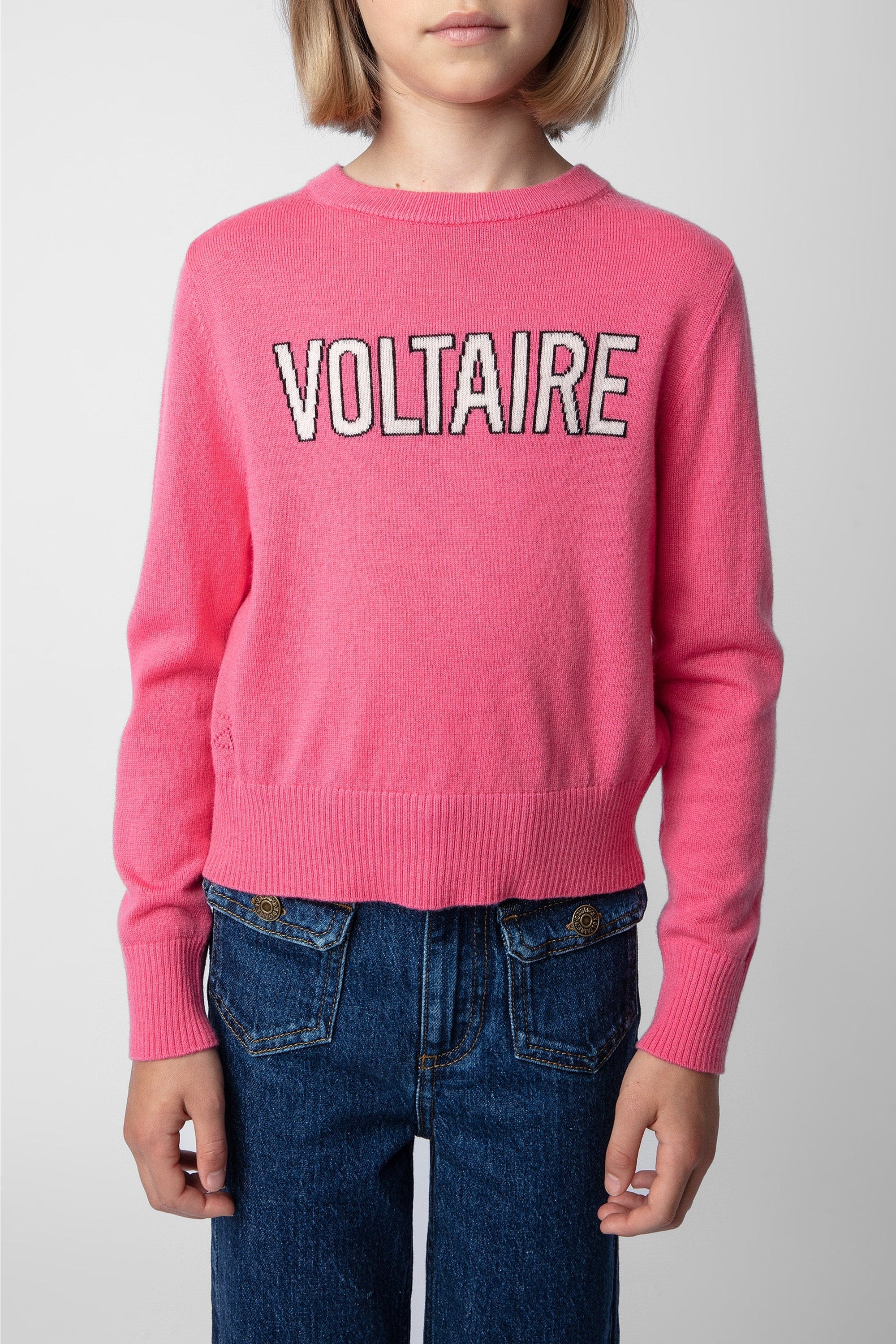 Pull Drum en laine - Rose
