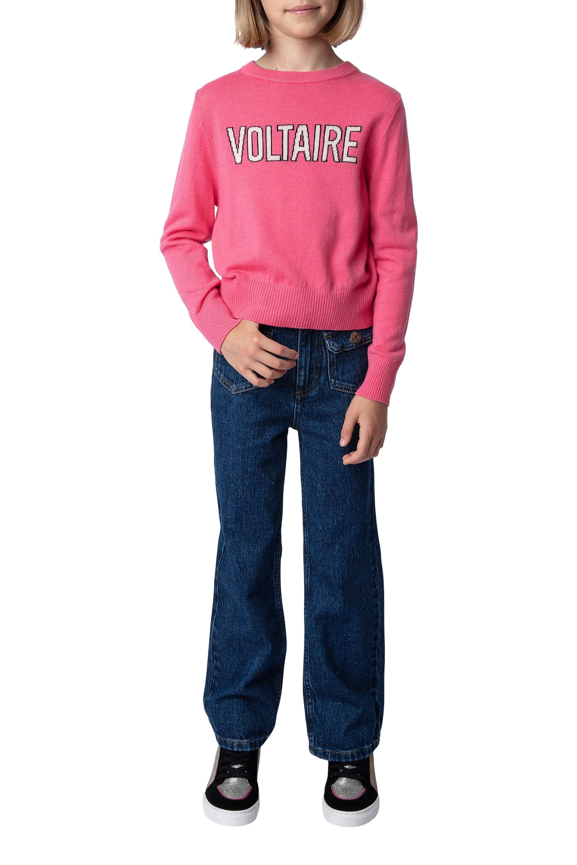 Pull Drum en laine - Rose