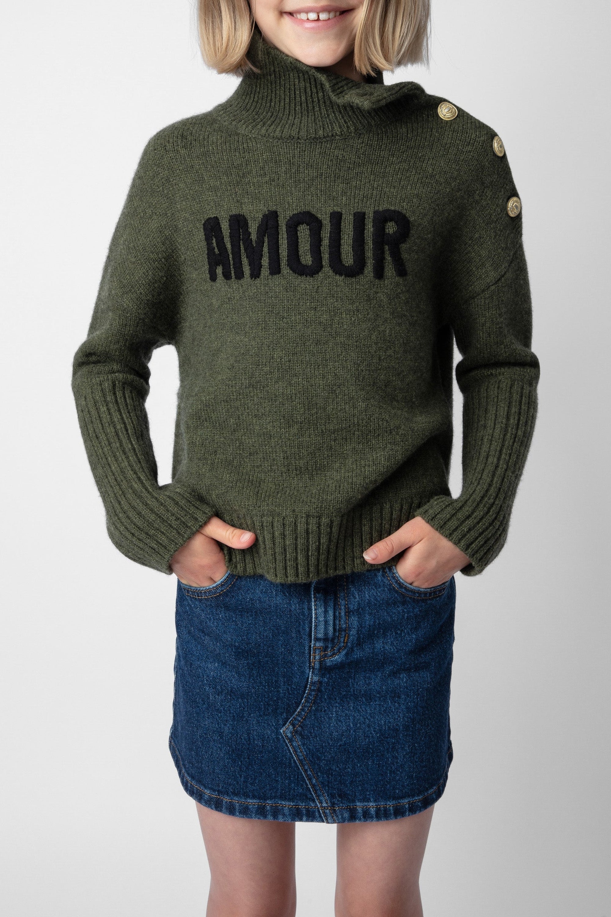 Pull Alma en laine - Kaki