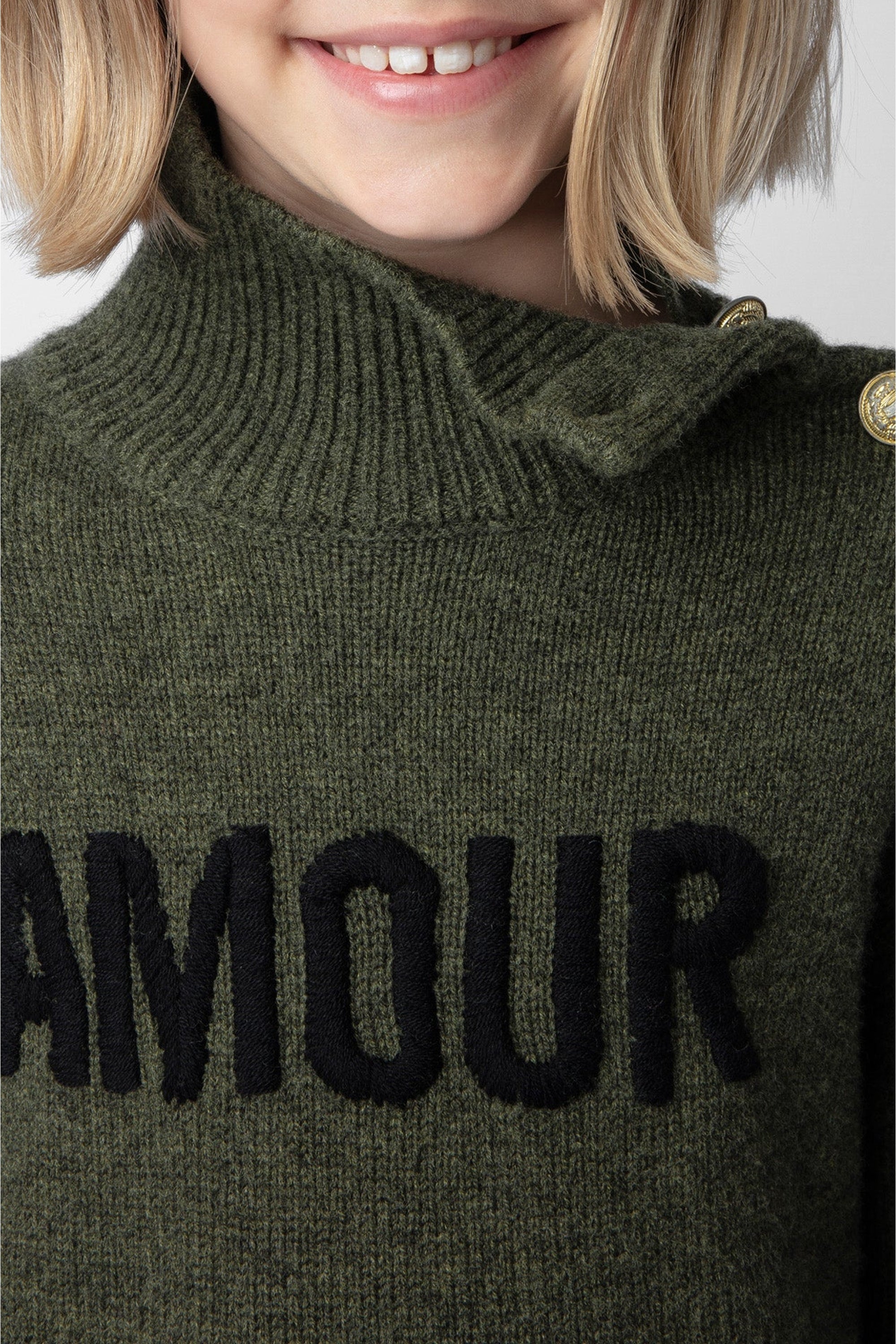 Pull Alma en laine - Kaki