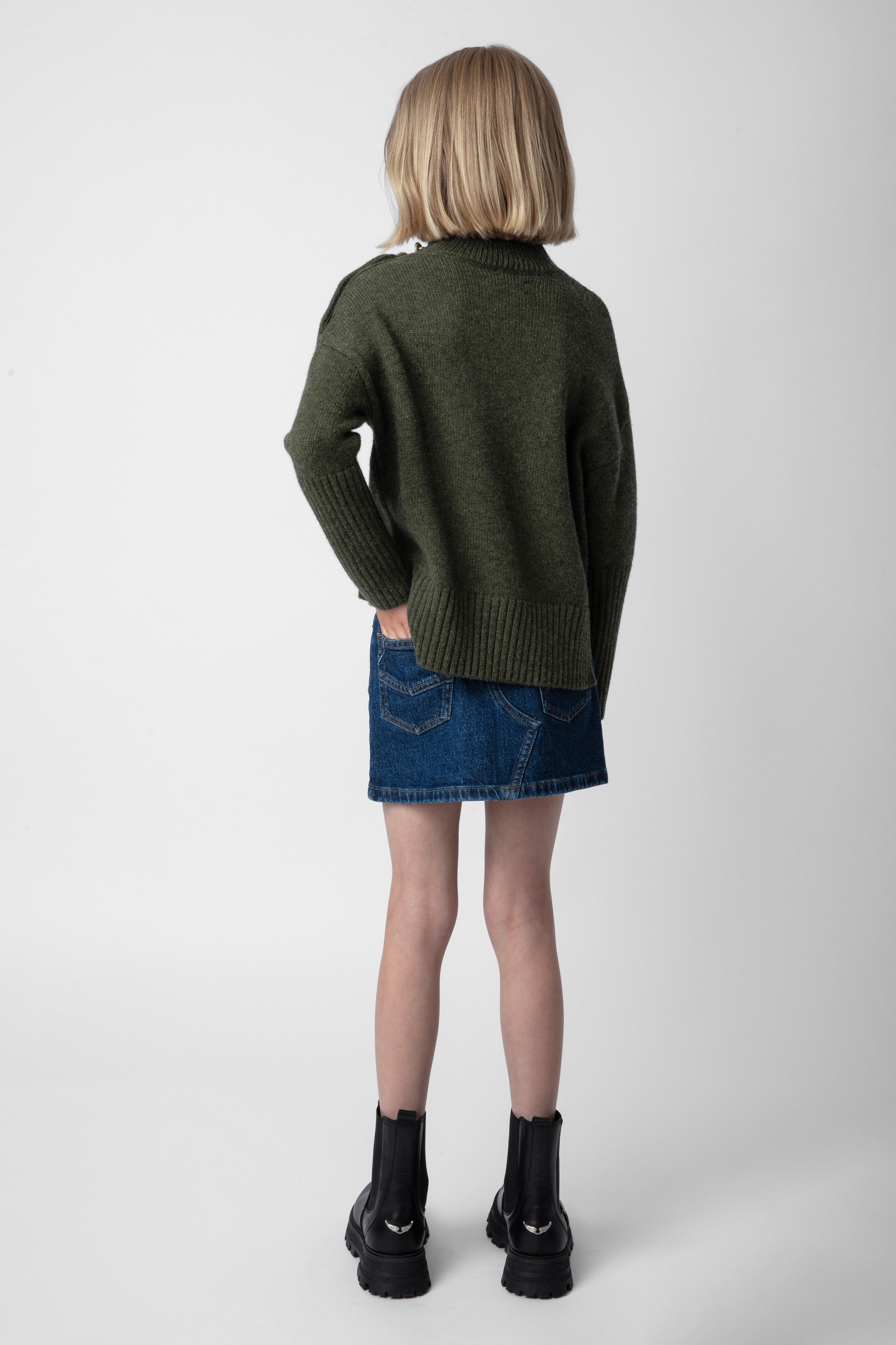 Pull Alma en laine - Kaki