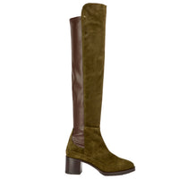 6qty DÉJÀ VU 350€ / Cuissardes Emily 50 en cuir suédé - Khaki