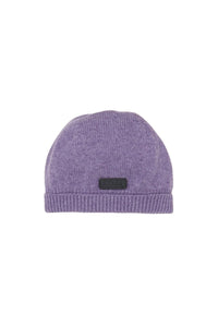 Bonnet à revers côtelé en laine - Violet & Noir