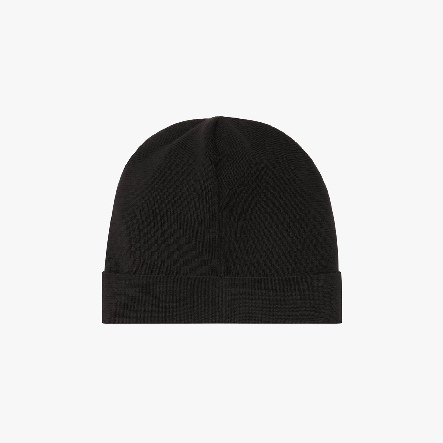 Bonnet à revers replié en cachemire - Noir