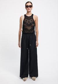 Débardeur Kismet en lin mélangé - Black