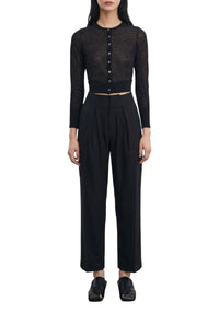 Constant cardigan in mixed linen - Black