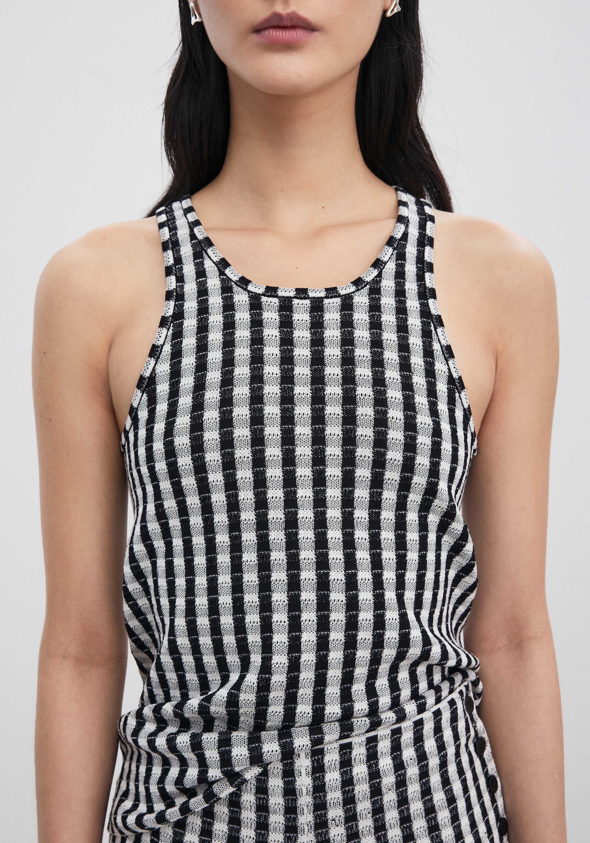 Veste Kismet à carreaux - Crème & Black