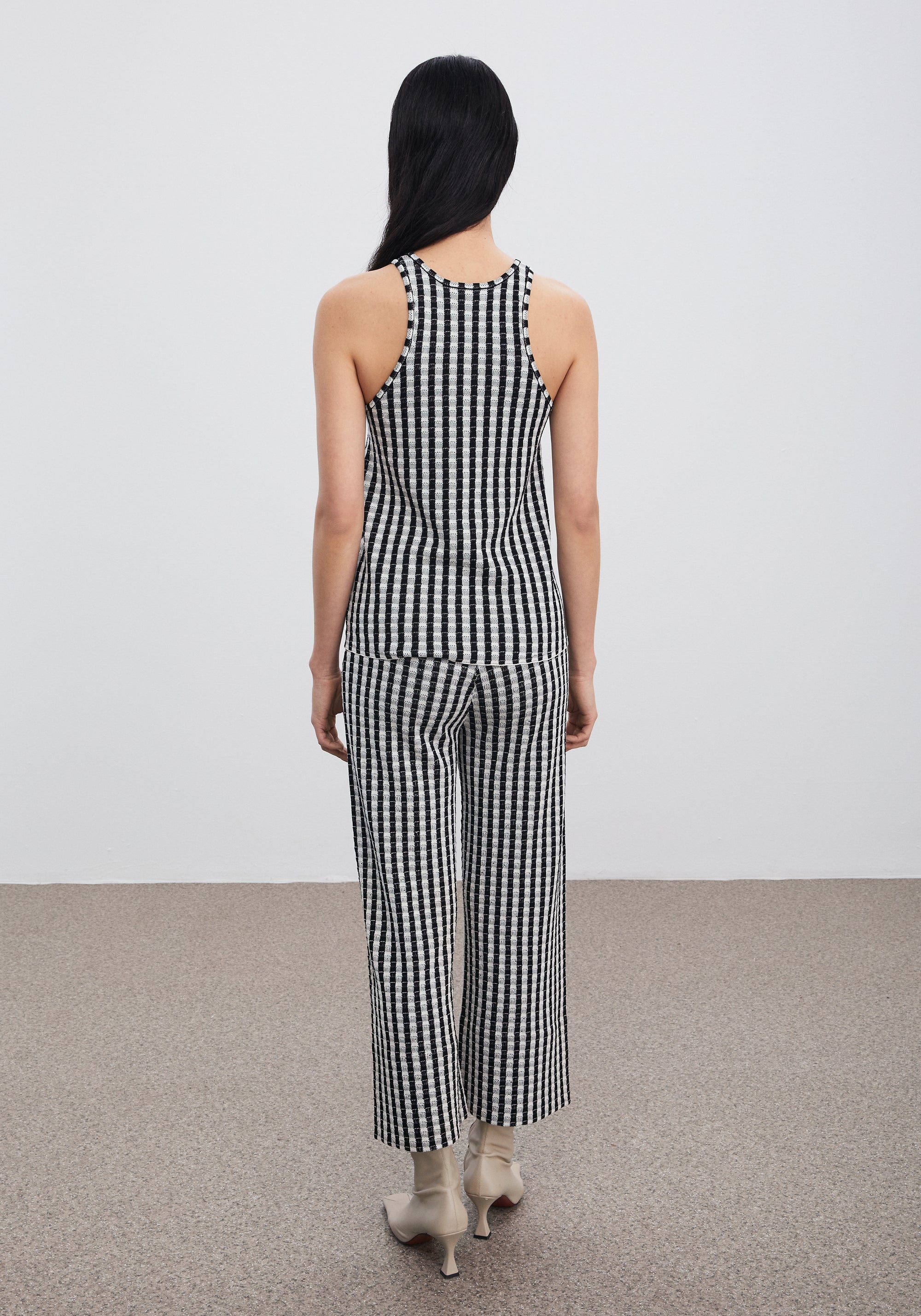 Veste Kismet à carreaux - Crème & Black