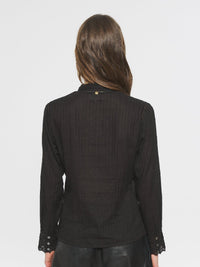 Blouse brodée Kiss - Black