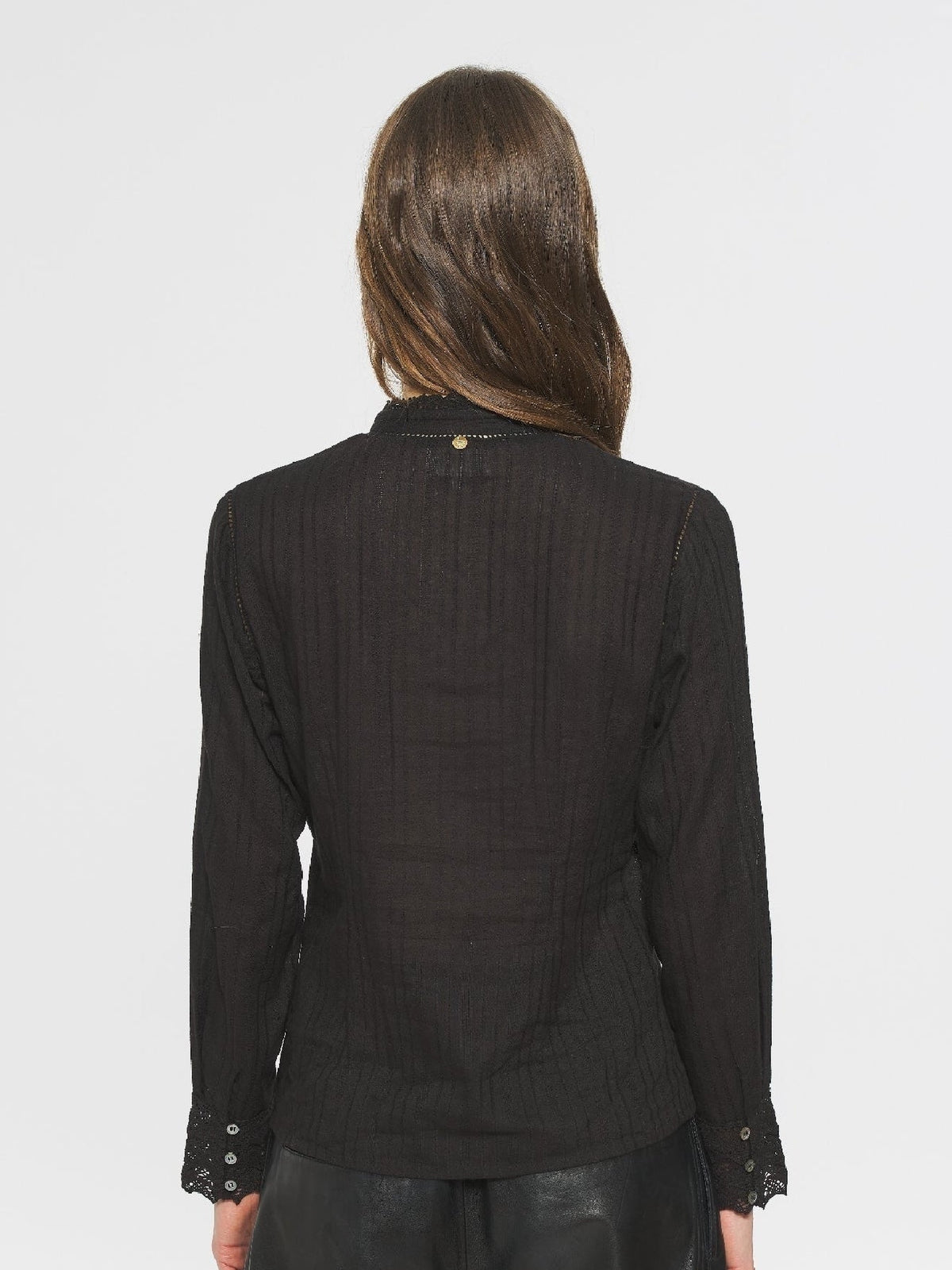 Blouse brodée Kiss - Black