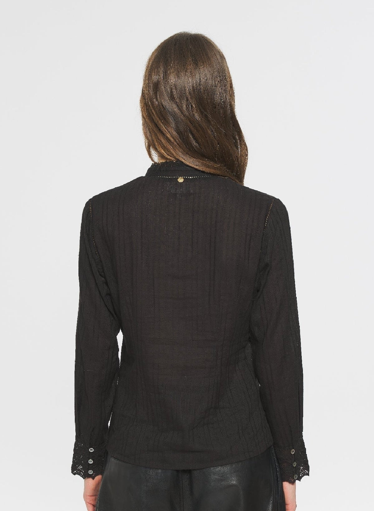Blouse brodée Kiss - Black