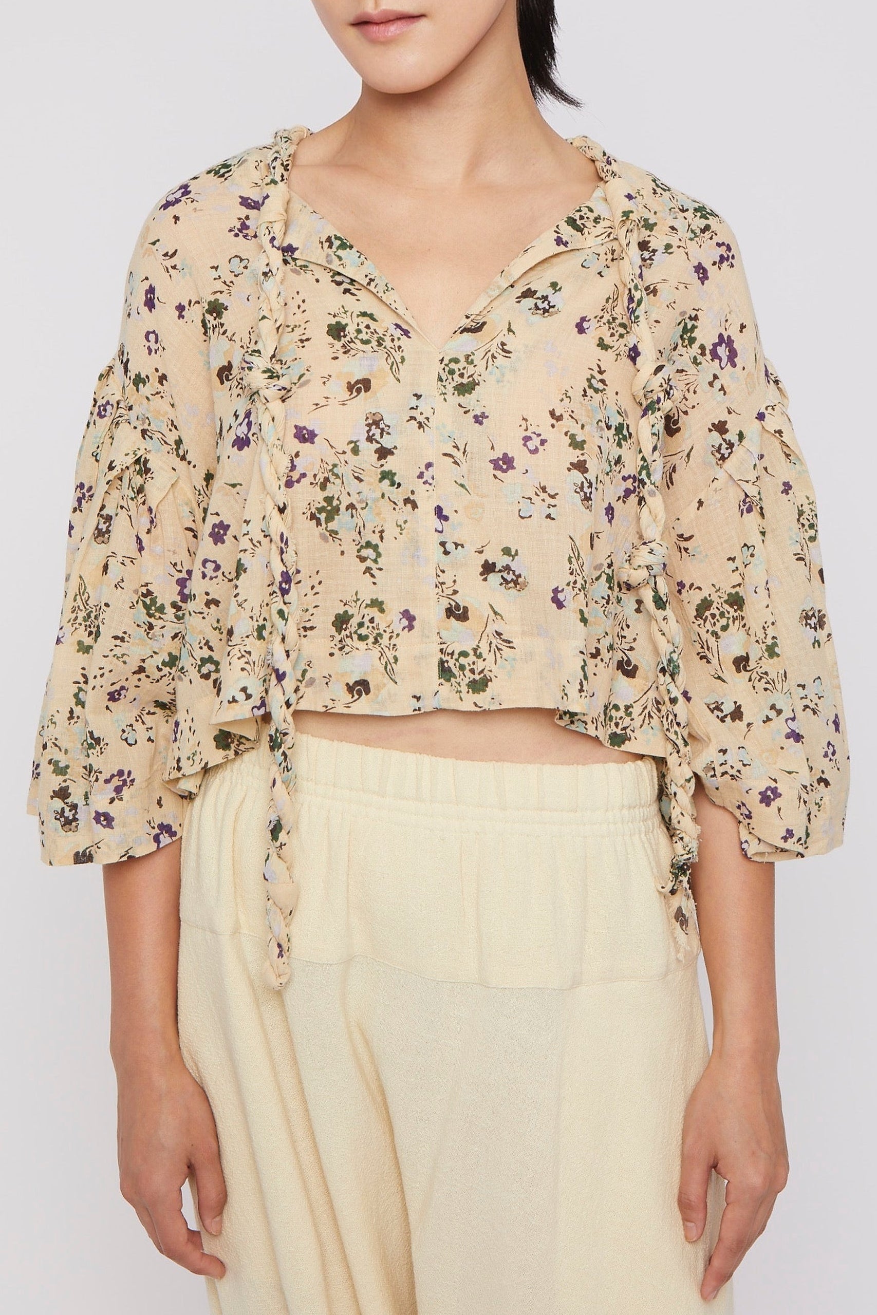 Blouse courte Kite fleuri à manches courtes - Ditsy