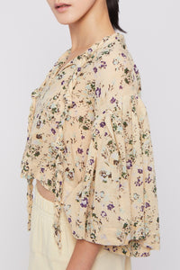 Blouse courte Kite fleuri à manches courtes - Ditsy