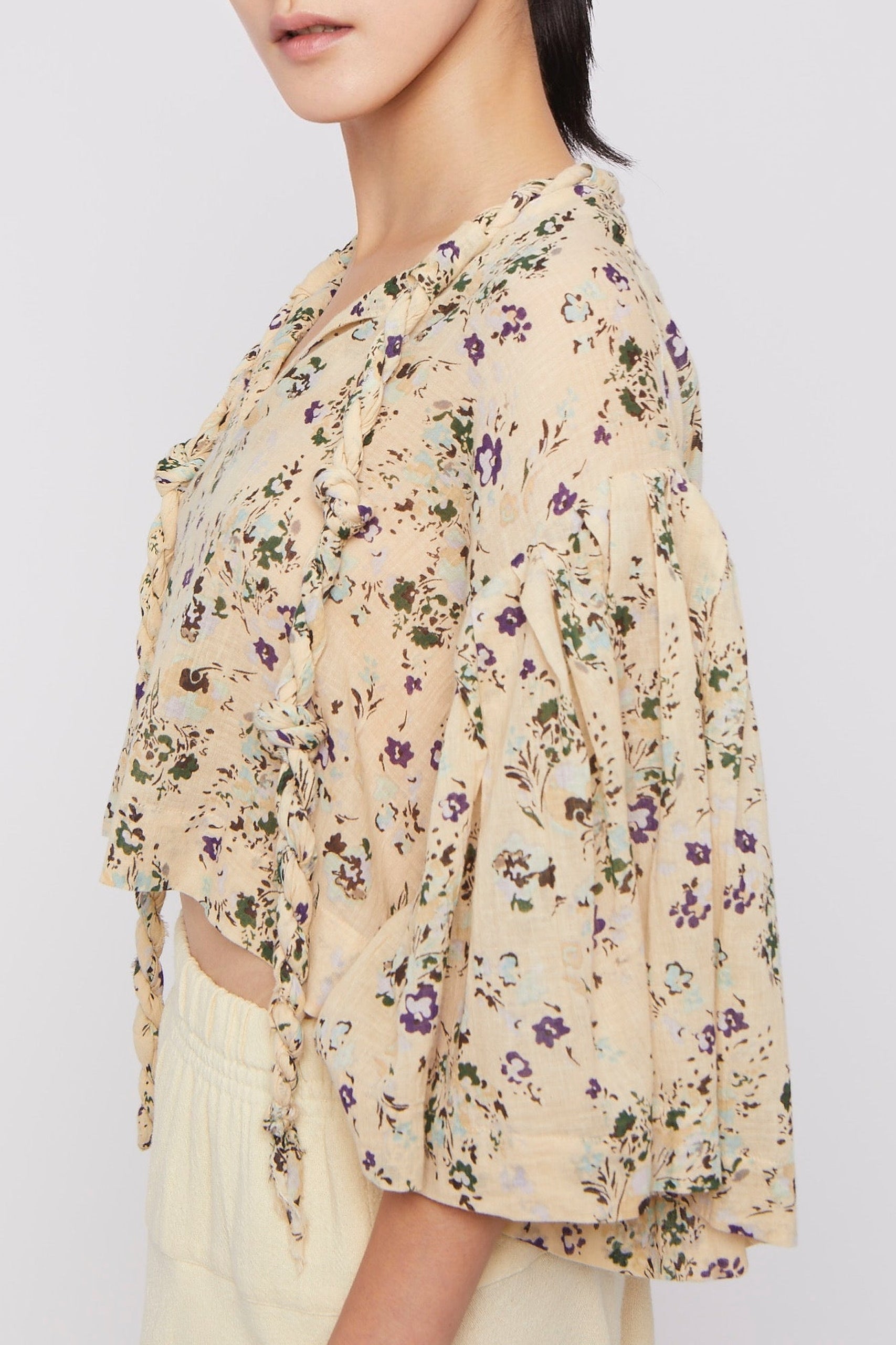 Blouse courte Kite fleuri à manches courtes - Ditsy