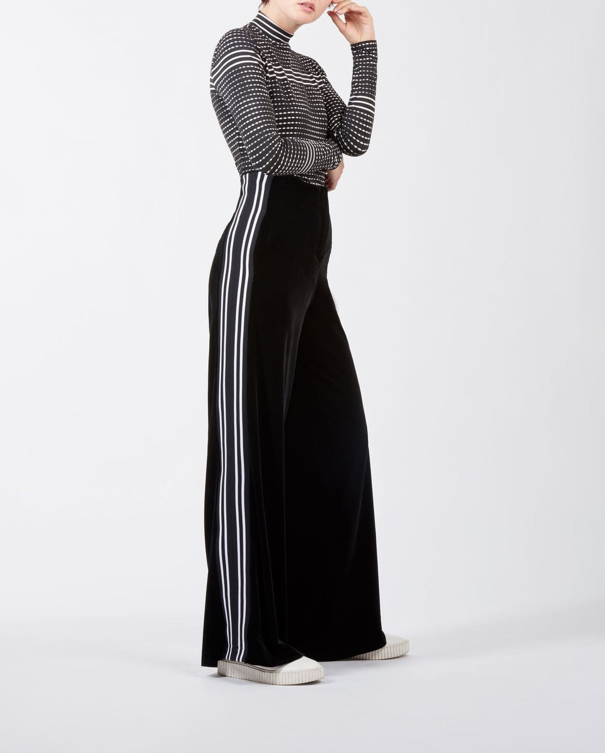 Pantalon Kade oversize - Black & White