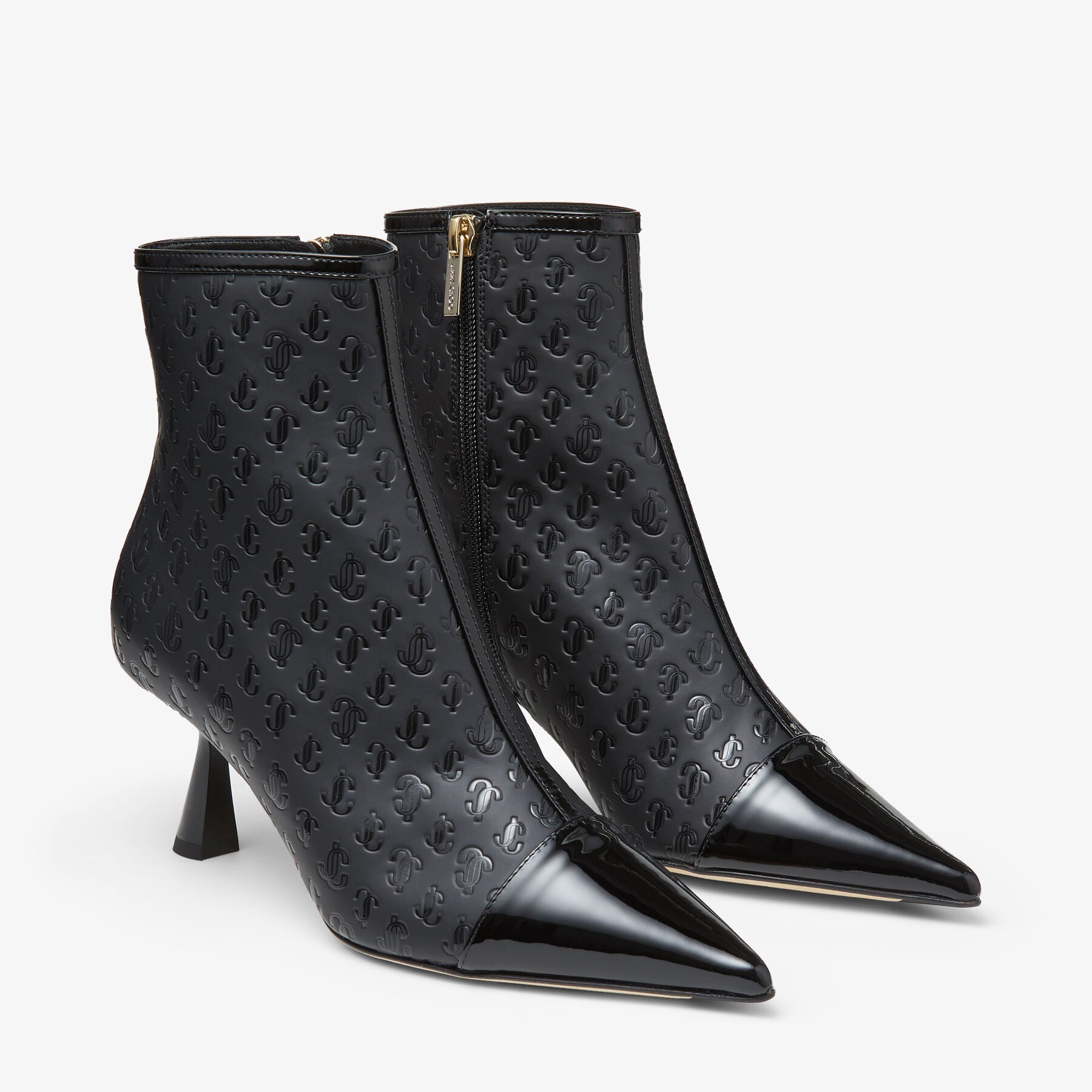 Bottines Kix 65 en cuir verni avec logo - Black Intense