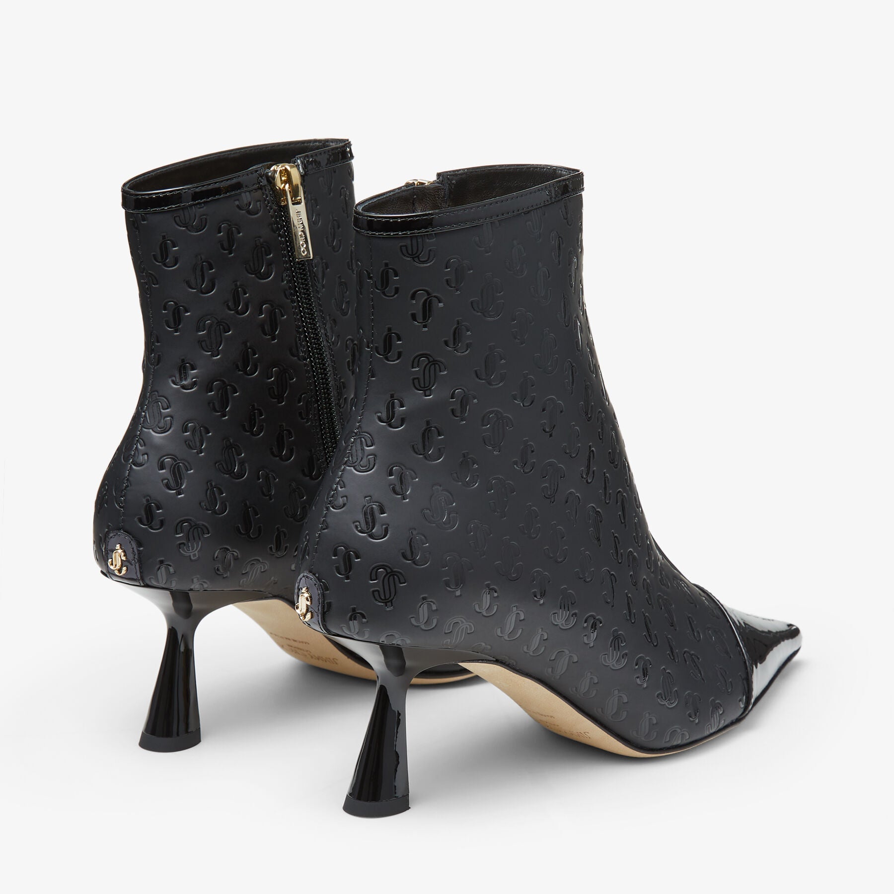Bottines Kix 65 en cuir verni avec logo - Black Intense