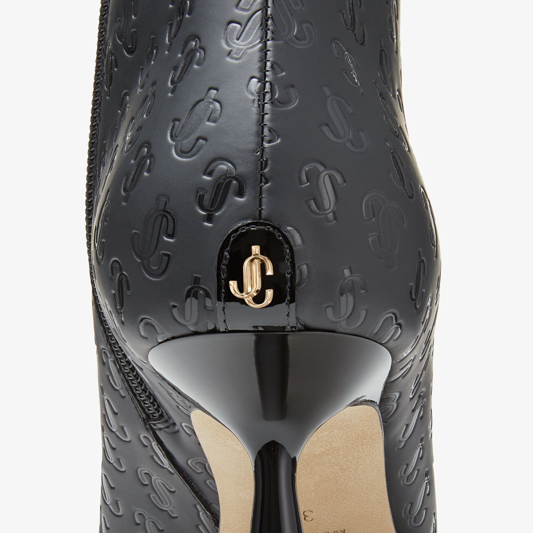 Bottines Kix 65 en cuir verni avec logo - Black Intense