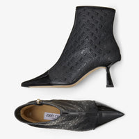 Bottines Kix 65 en cuir verni avec logo - Black Intense