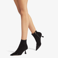 Bottines Kix 65 en cuir verni et daim - Black Intense