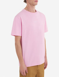 T-shirt with short-sleeved logo - Dusty Rose