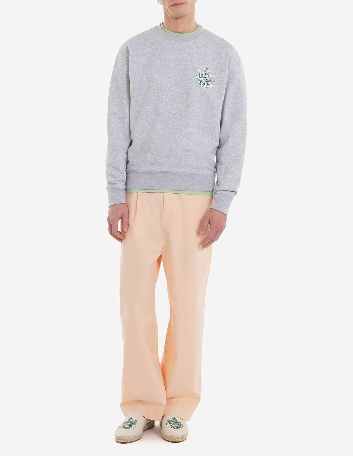 Maison Kitsuné x Hotel Olympia Sweater - Light Grey Melange