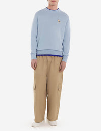 Pull avec écusson Fox en laine - Pale Blue