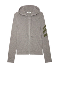 Cardigan Clash en cachemire - Taupe Fonce