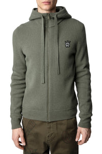 Cardigan Hewitt Skull en laine - Tilleul