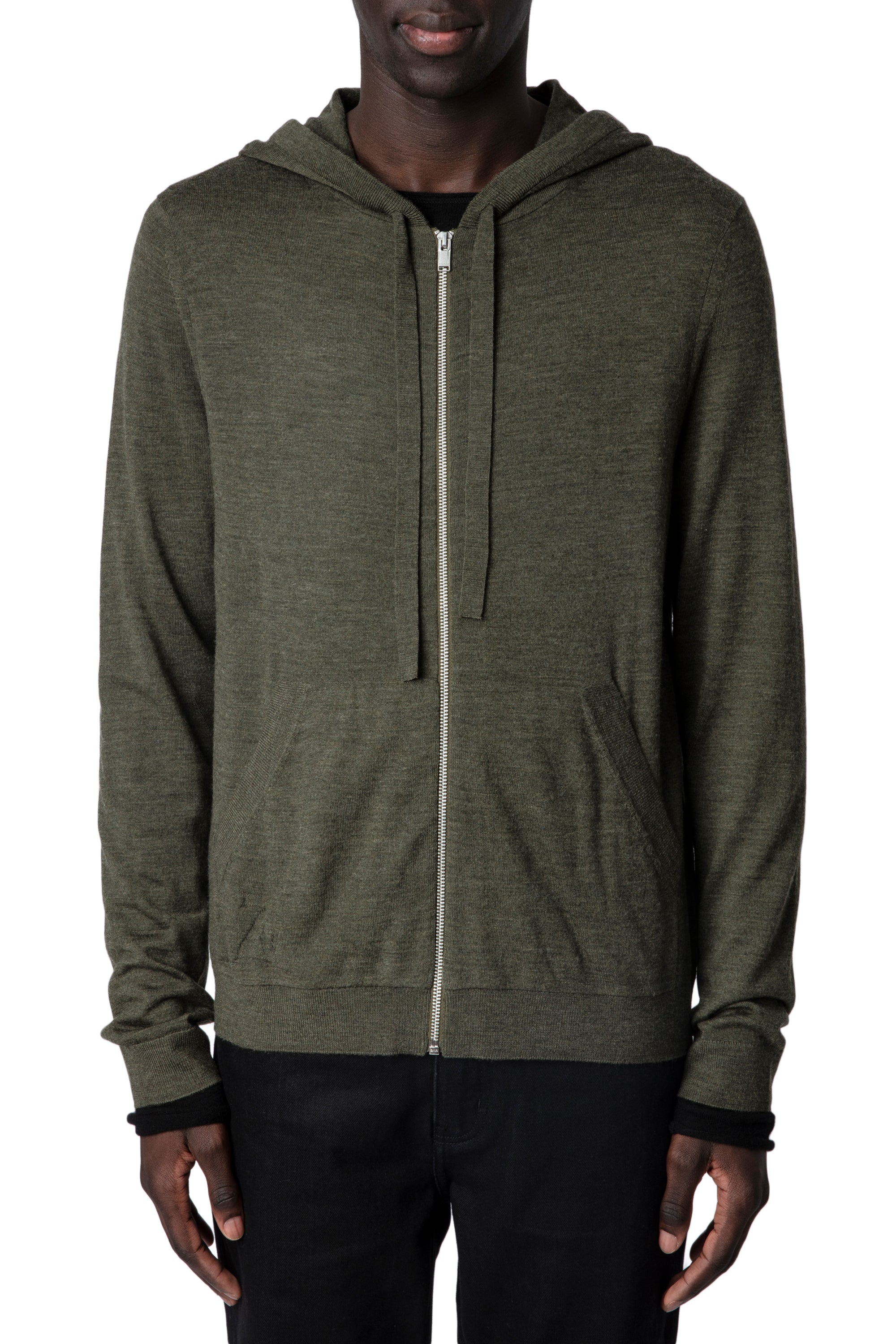 Cardigan Clash en laine - Kaki
