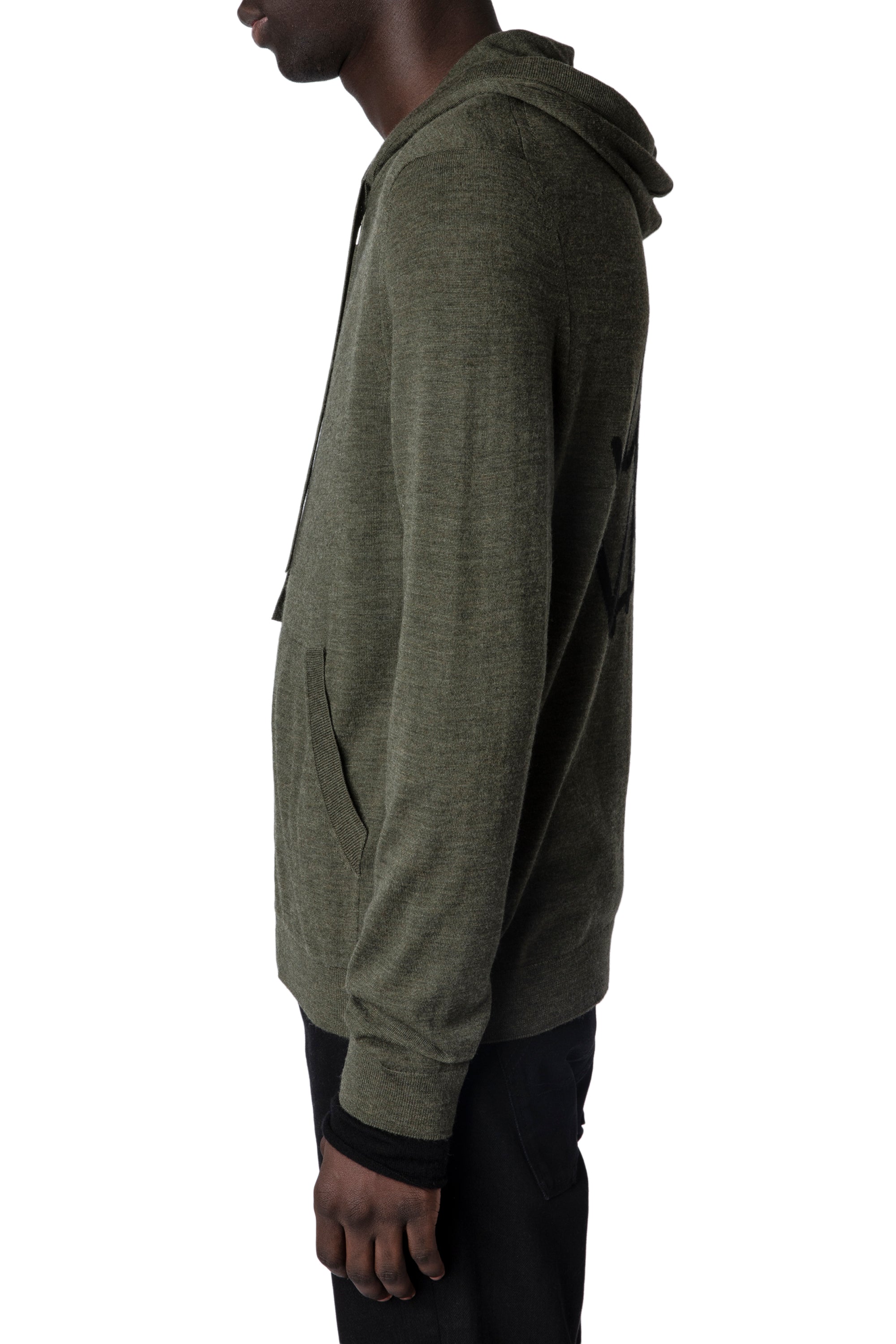 Cardigan Clash en laine - Kaki