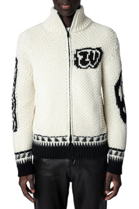 Cardigan Christophe en laine - Ecru
