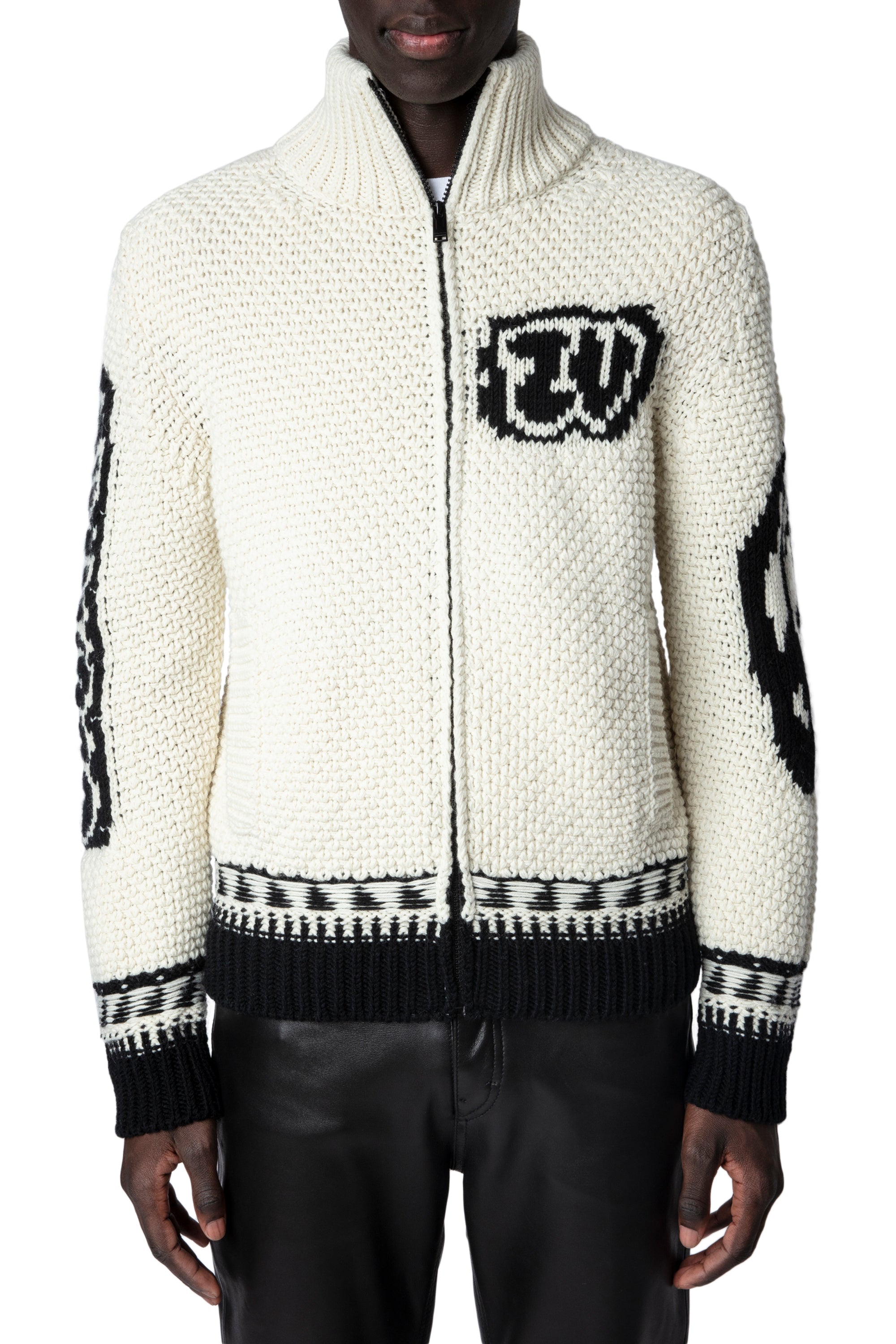 Cardigan Christophe en laine - Ecru