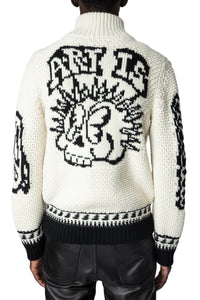 Cardigan Christophe en laine - Ecru