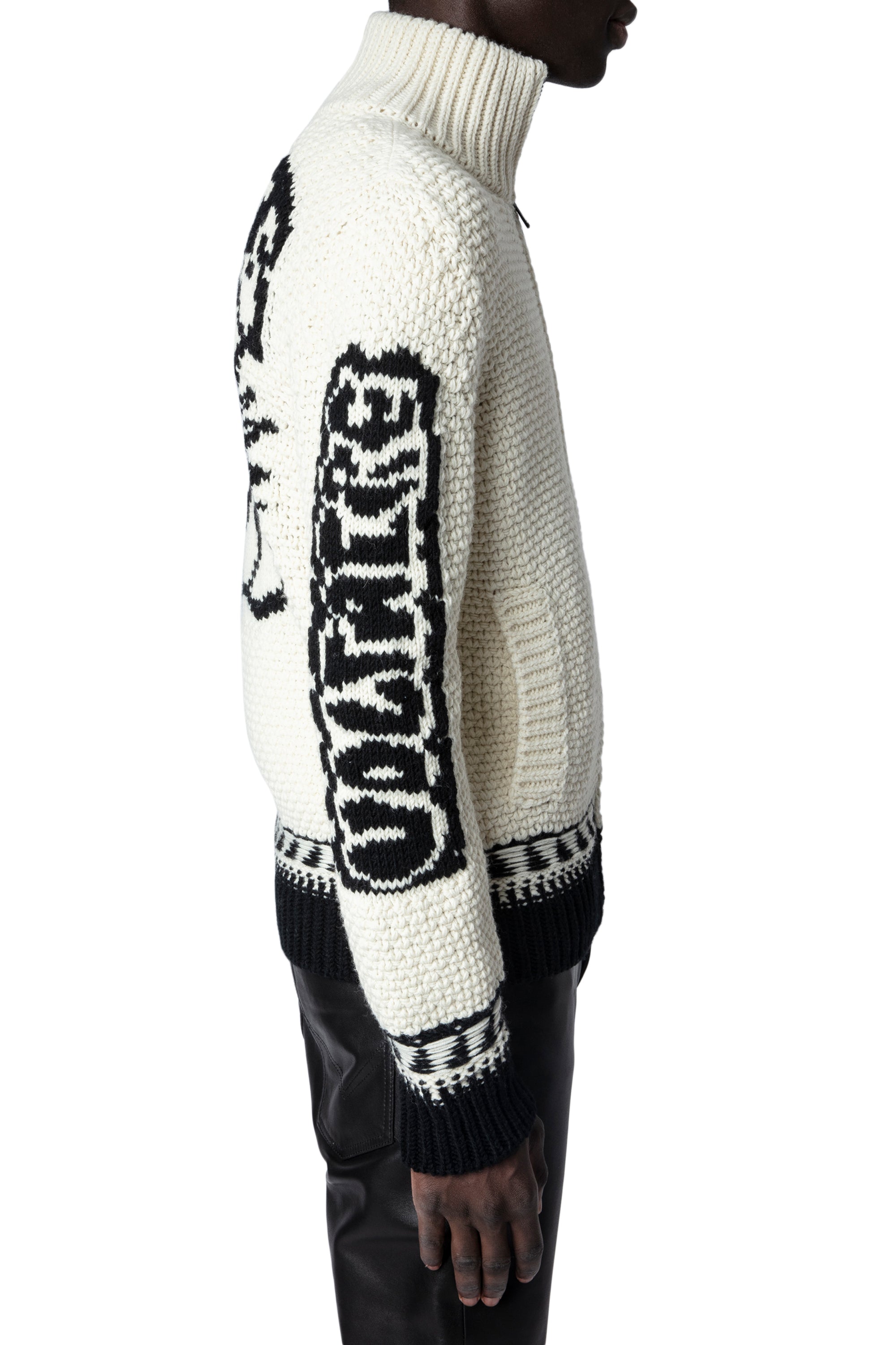 Cardigan Christophe en laine - Ecru