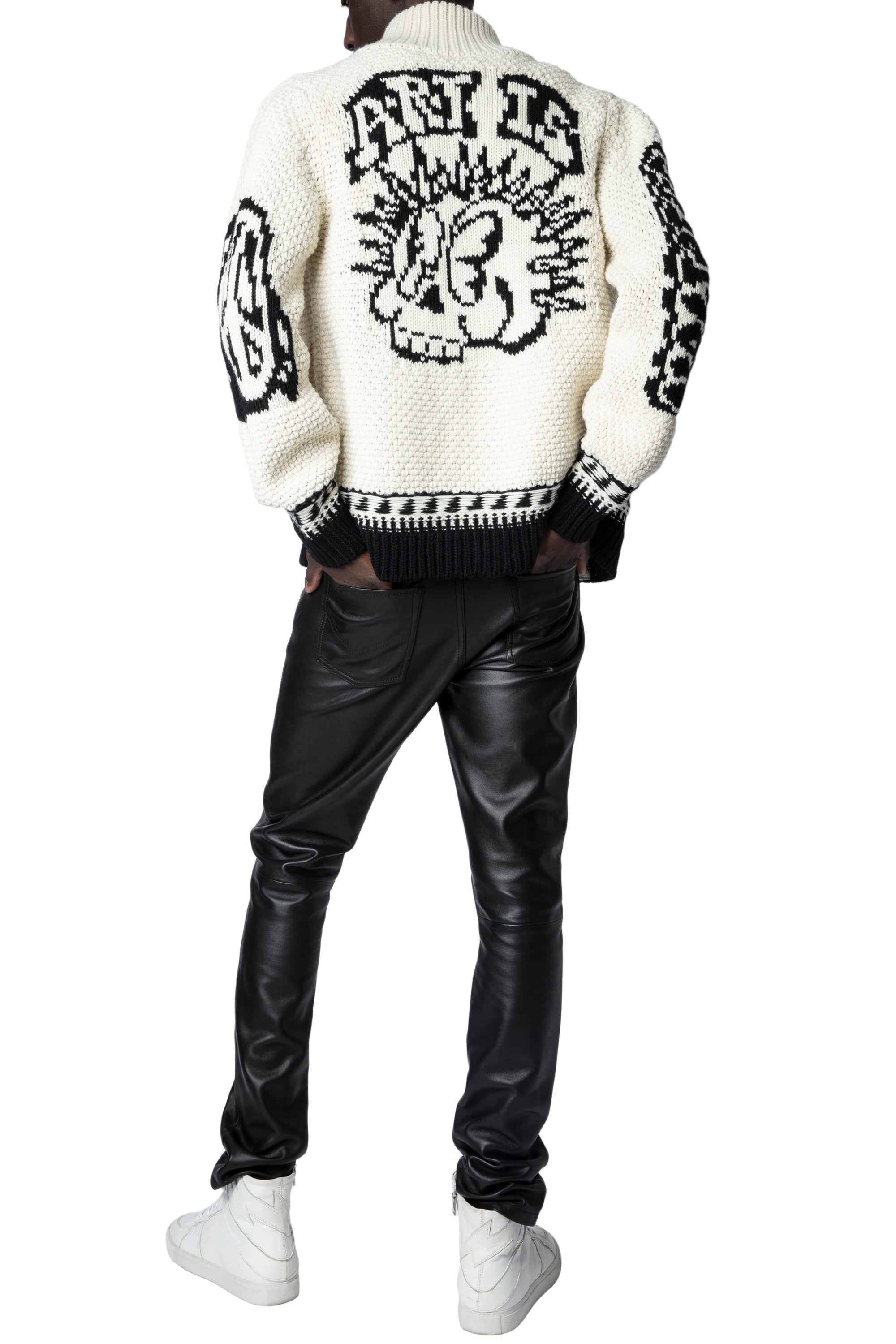 Cardigan Christophe en laine - Ecru