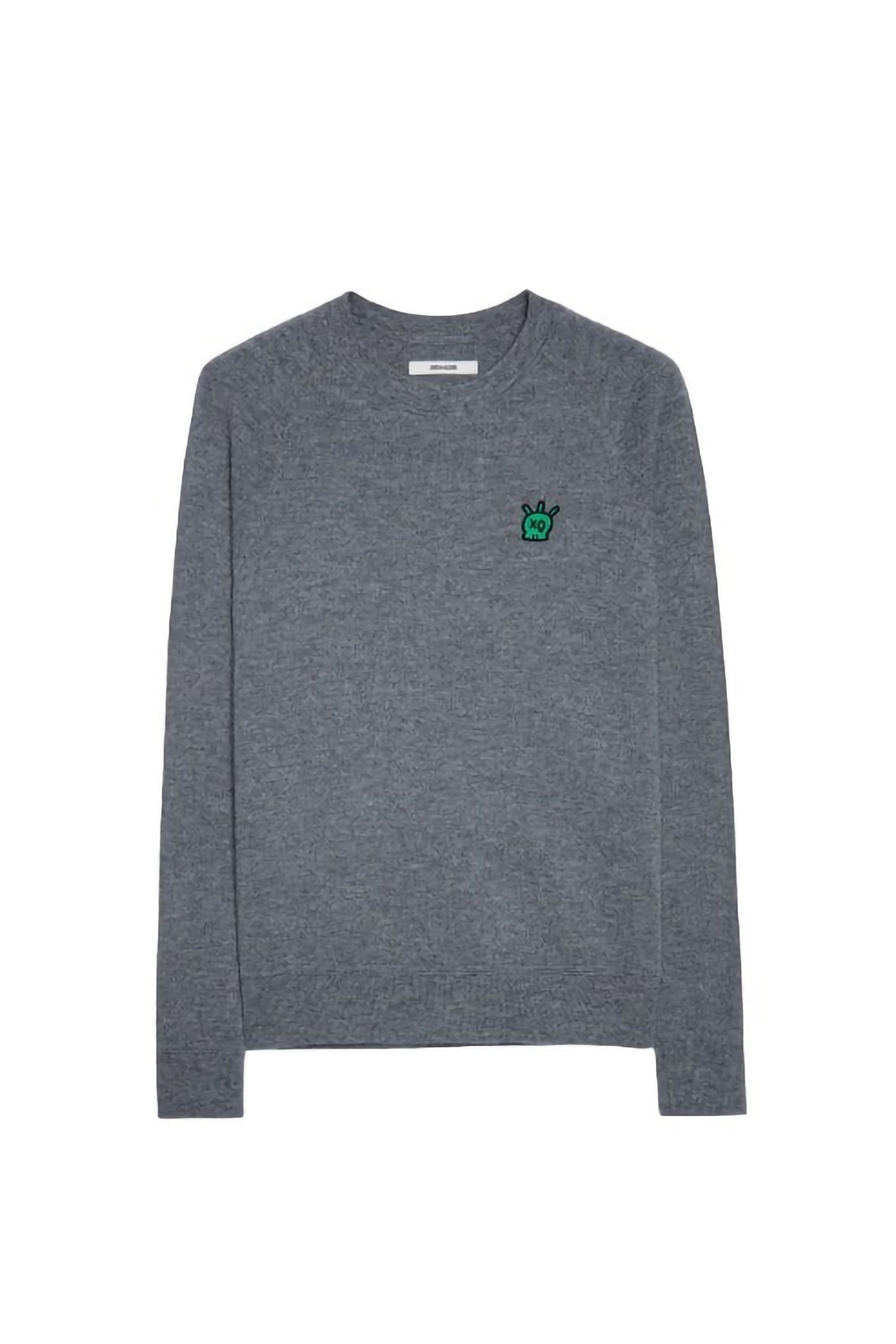 Pull Thomas Skull en laine - Gris Moyen