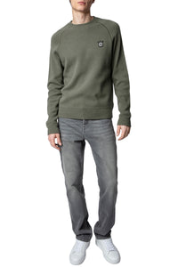 Pull Thomas Skull en laine - Tilleul