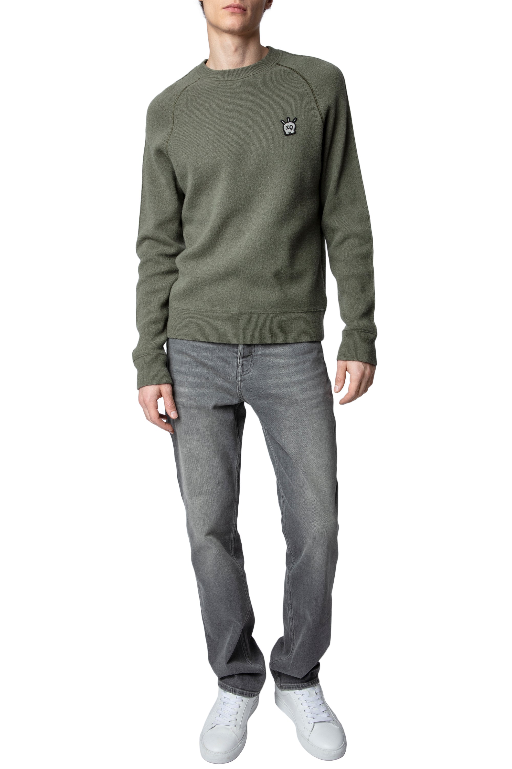 Pull Thomas Skull en laine - Tilleul
