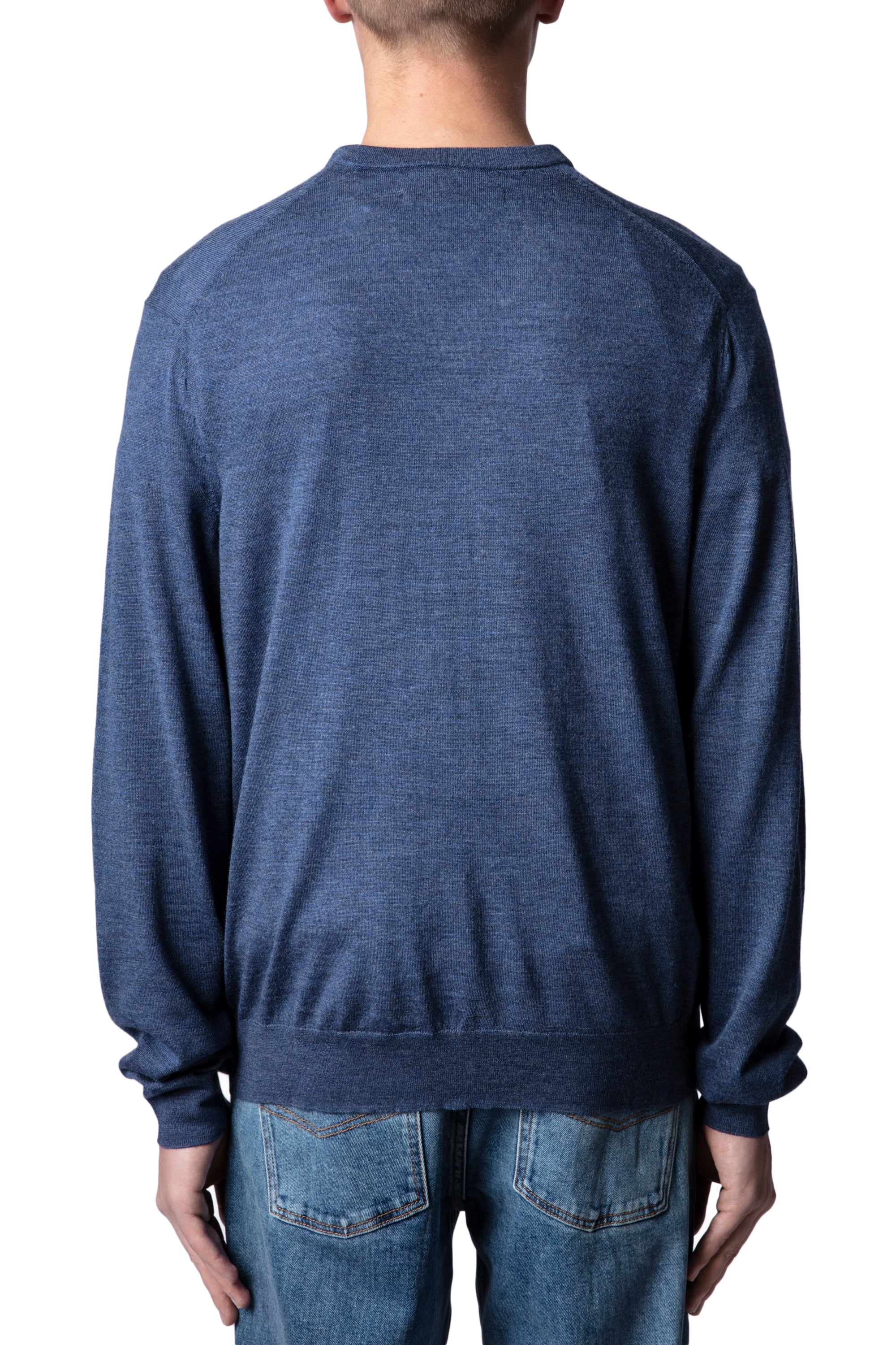 Pull Vasko en laine - Denim