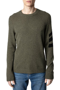 Pull Kennedy en cachemire - Kaki