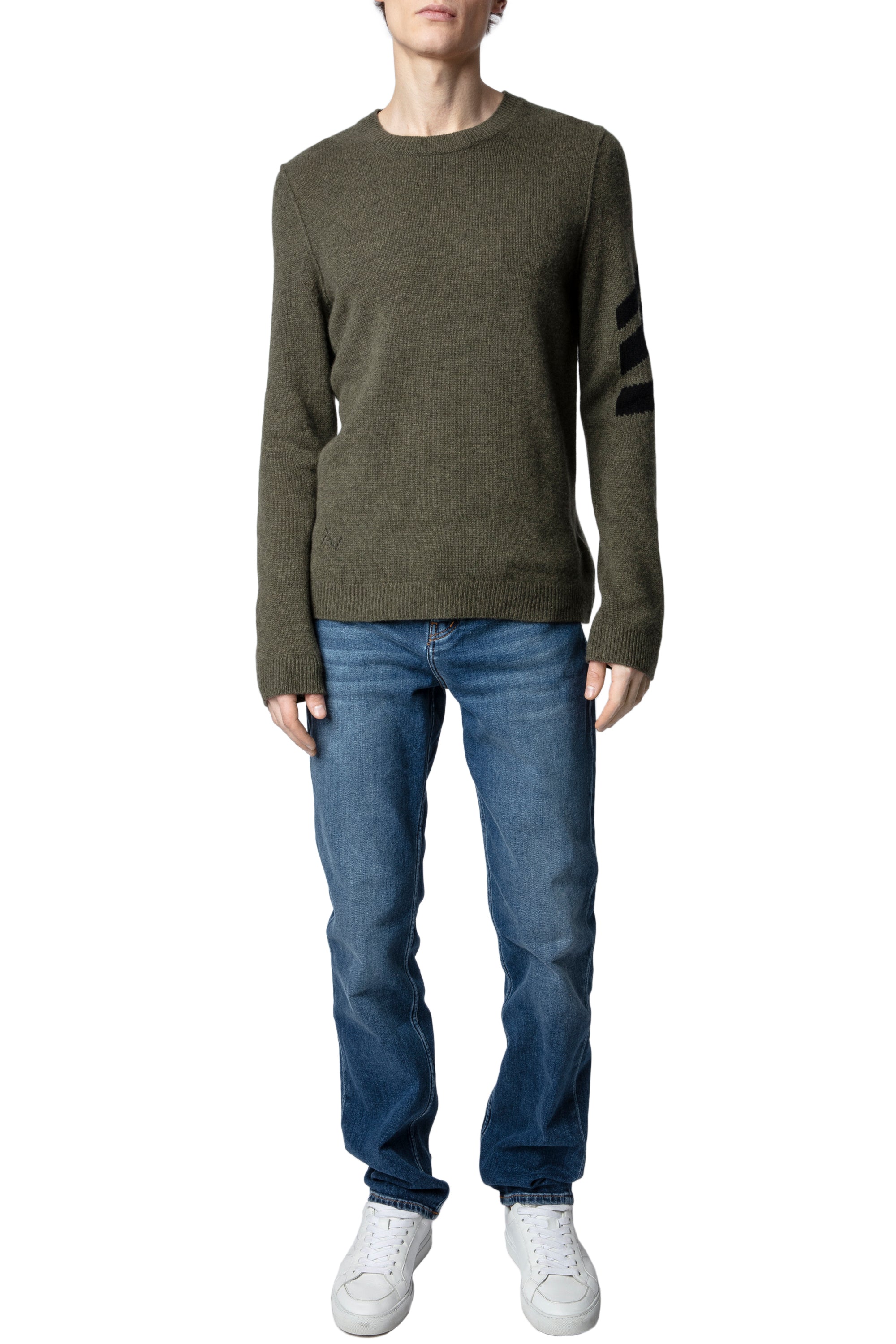 Pull Kennedy en cachemire - Kaki