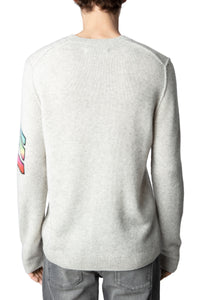 Pull Kennedy Arrow en cachemire - Neige