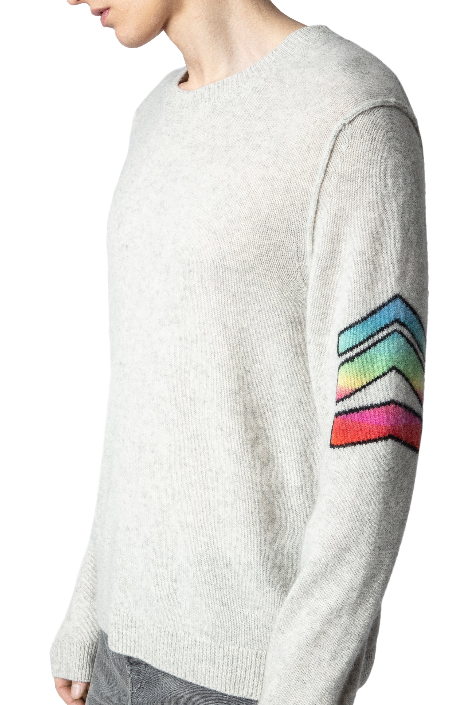 Pull Kennedy Arrow en cachemire - Neige