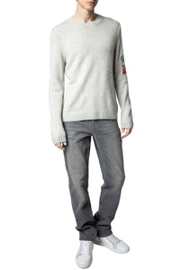 Pull Kennedy Arrow en cachemire - Neige