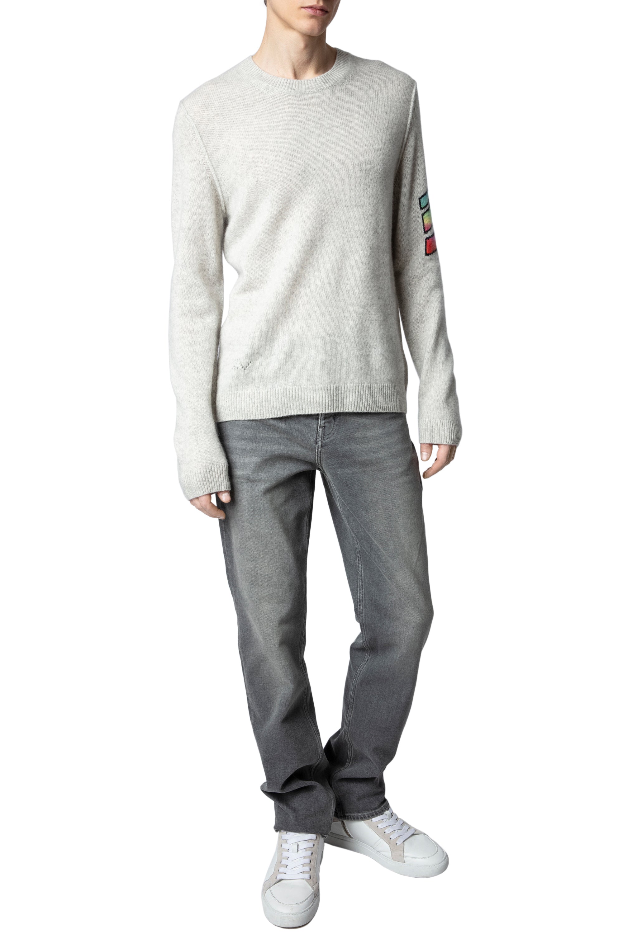 Pull Kennedy Arrow en cachemire - Neige