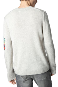 Pull Kennedy Arrow en cachemire - Neige